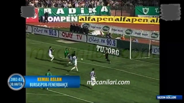 Bursaspor 2-1 Fenerbahçe [HD] 03.05.2003 - 2002-2003 Turkish Super League Matchday 30 (Only Fenerbahçe's Goals)