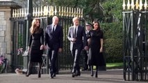 Meghan and Harry join William and Kate on walkabout at Windsor Castle