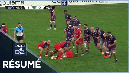 PRO D2 - Résumé SA XV Charente-Stade Aurillacois: 15-19 - J03 - Saison 2022/2023