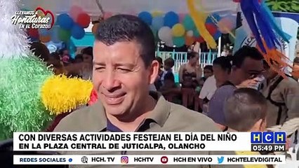 #HCHOlancho| ¡Con piñatas y sorpresas! Celebran a los niños en su día en Juticalpa