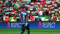 TAK KAPOK DISANKSI UEFA SUPORTER CELTIC KEMBALI KIBARKAN BENDERA PALESTINA DI LAGA UCL