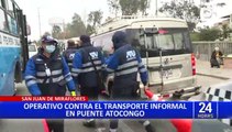 Realizan operativo contra el transporte informal y los paraderos ilegales