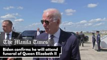 Biden confirms he will attend funeral of Queen Elizabeth II