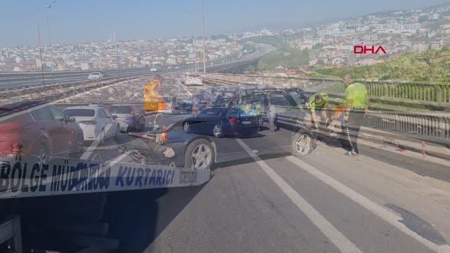 TEM'DE 6 ARAÇLI ZİNCİRLEME KAZA