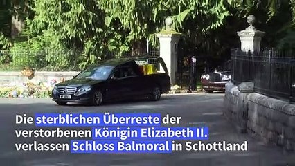 Sterbliche Überreste von Queen Elizabeth II. werden nach Edinburgh überführt