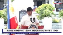 Marcos thanks family’s supporters for annual tribute to father