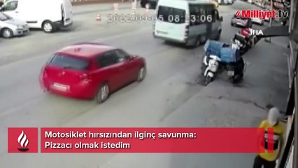 Motosiklet hırsızından ilginç savunma: Pizzacı olmak istedim