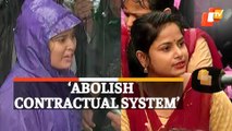 Abolish Contractual System’ – Odisha Govt Urged By Protesting Contractual Employees In Bhubaneswar