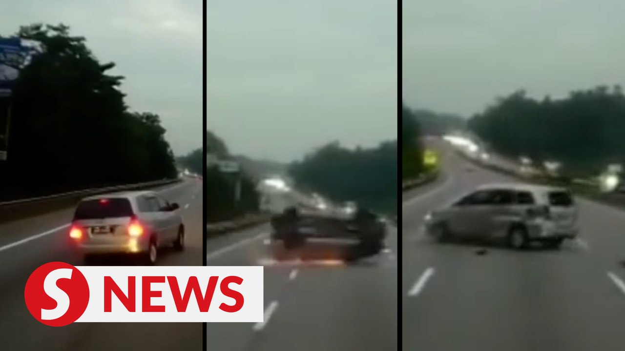 Seven men “cheat” death after MPV loses control on North-South Highway