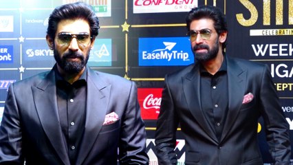 ब्लैक सूट में स्टनिंग अंदाज में नजर आये Rana Daggubati