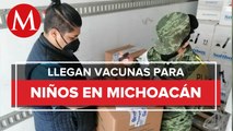 Arriba lote de vacunas pediátricas a Michoacán