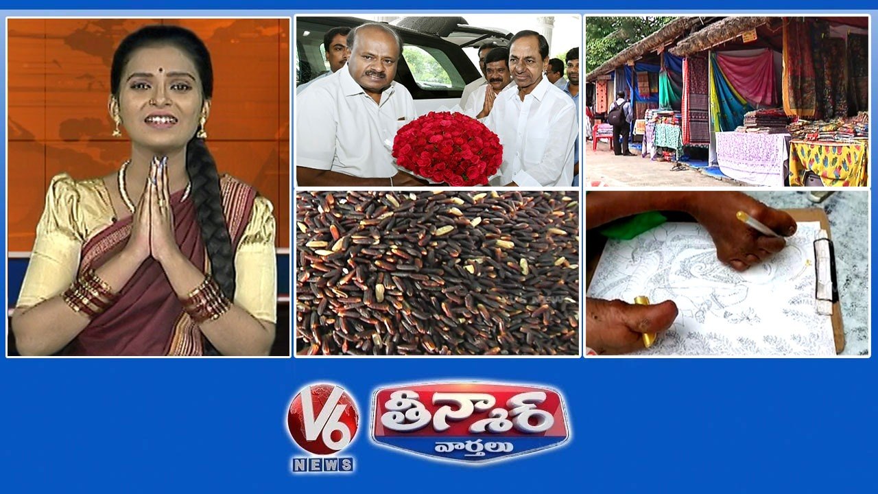 Saree Exhibition 2022  Black Rice- Black Meals  Drawing With Legs  Artist No Hands-Drawing With Legs  V6 Weekend Teenmaar