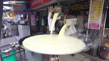 India's Biggest Tawa Kesar Milk Ever   Indian Street Food