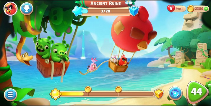 Angry birds game to play . Gaming video