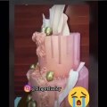 Beautiful cake destroyed