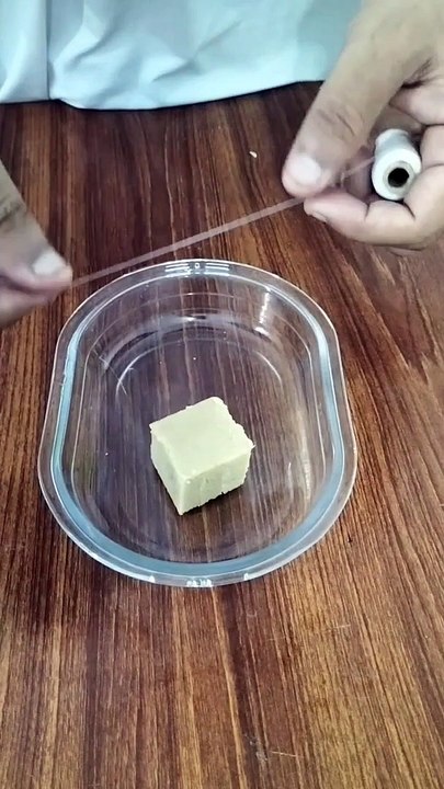 barfi cutting.