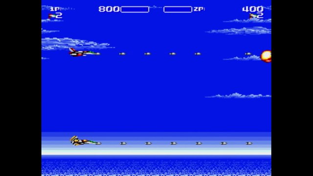 Aero Blasters (SEGA Genesis) 1 Person 2 Players - Complete - No Deaths