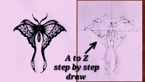 Butterfly drawing easy step by step, butterfly drawing