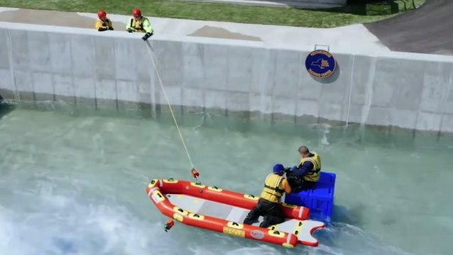 AccuWeather's Jillian Angeline visits swift water rescue training facility