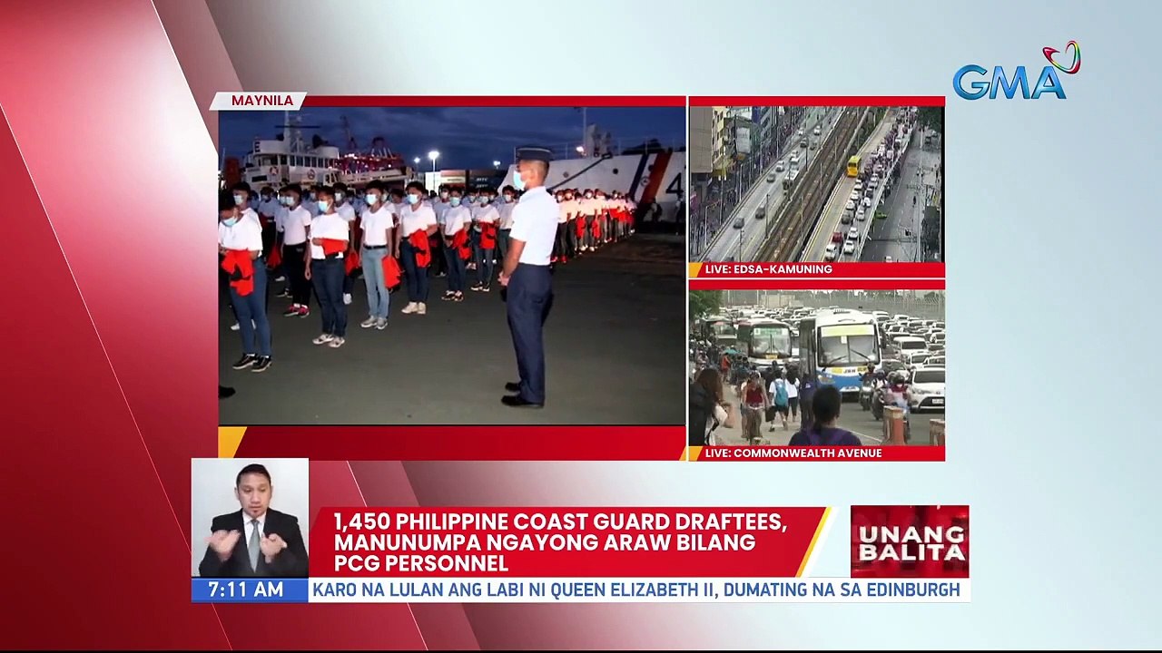 1.450 Philippine Coast Guard draftees, manunumpa ngayong araw bilang PCG Personnel | UB