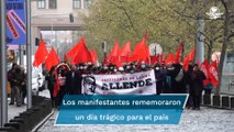 Cientos de manifestantes salen a las calles de Chile para recordar el 49 aniversario del golpe cont