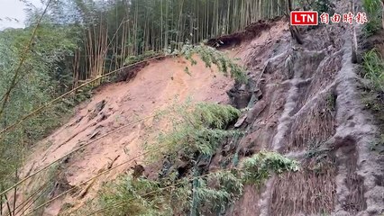 尖石120號縣道30.3K坍方 石磊部落特色道路交通中斷(曾國大提供)