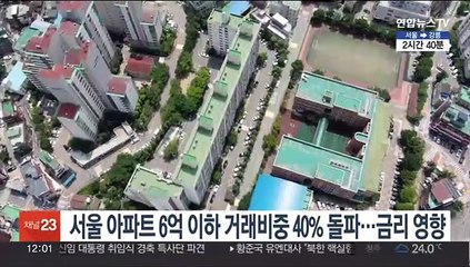 서울 아파트 6억 이하 거래비중 40% 돌파…금리인상 영향