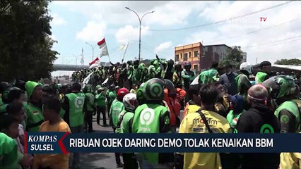 Ribuan Ojek Online Demo Tolak Kenaikan Bbm