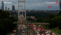 Okulların açılmasıyla birlikte İstanbul'da trafik yoğunluğu oluştu