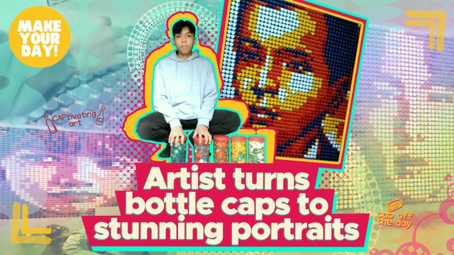 Artist turns bottle caps to stunning portraits | Make Your Day