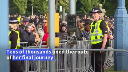 Queen's coffin arrives in Edinburgh on solemn final journey