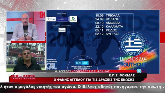 O πρόεδρος της Ε.Π.Σ. Φωκίδας στα «90 Λεπτά Χωρίς Καθυστερήσεις»