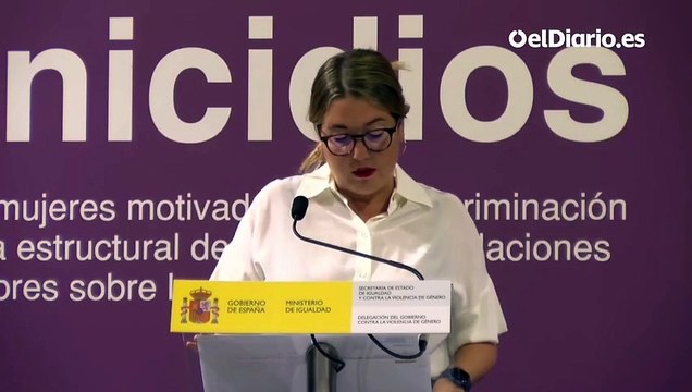 Ángela Rodríguez, sobre las cifras de feminicidios en España: El dato más escalofriante es que el 100% de los agresores conocían a sus víctimas