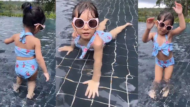 Jai Bhanushali Mahhi Vij Daughter Tara Swimming Pool Cute Dance Video Viral | Boldsky*Entertainment
