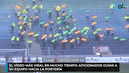 El vídeo más viral en mucho tiempo aficionados guían a su equipo hacia la portería