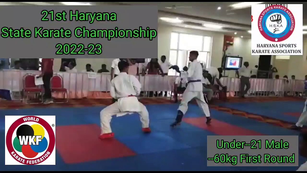 21st Haryana state karate championship 2022-23_Under-21 Male -60kg First Round _youtube_karate_new(720P_HD)