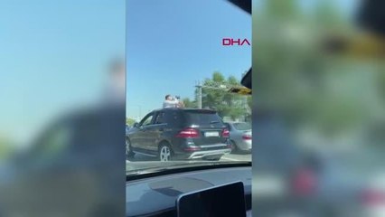 ATAŞEHİR'DE CİPİN AÇILIR TAVANINDAN ÇIKARAK ALKOL ALANLARA CEZA