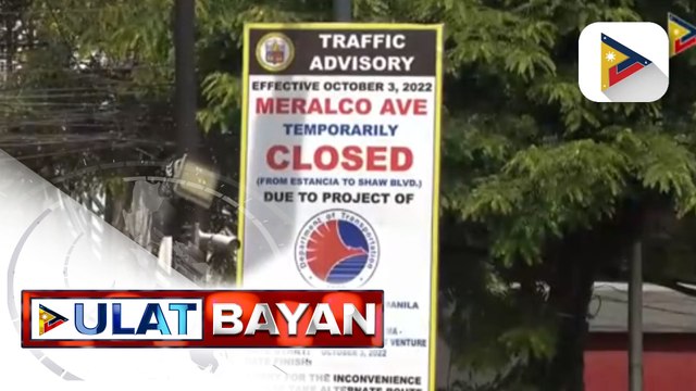 Bahagi ng Meralco Ave., Pasig, isasara sa loob ng anim na taon simula sa Oct. 3 para sa Metro Manila subway project