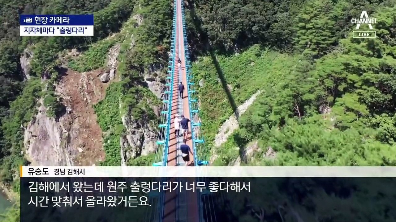 [현장 카메라]우후죽순 출렁다리 인기도 ‘출렁’
