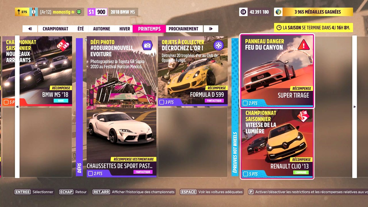 Forza Horizon 5 panneau danger feu du canyon
