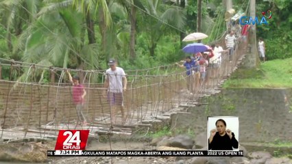 Download Video: Ipinapagawang matibay na tulay ng GMA Kapuso Foundation sa Sogod, Southern Leyte, malapit nang magamit ng mga residente | 24 Oras