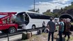 Anadolu Otoyolu'nda 2 yolcu otobüsü ve hafif ticari araç çarpıştı