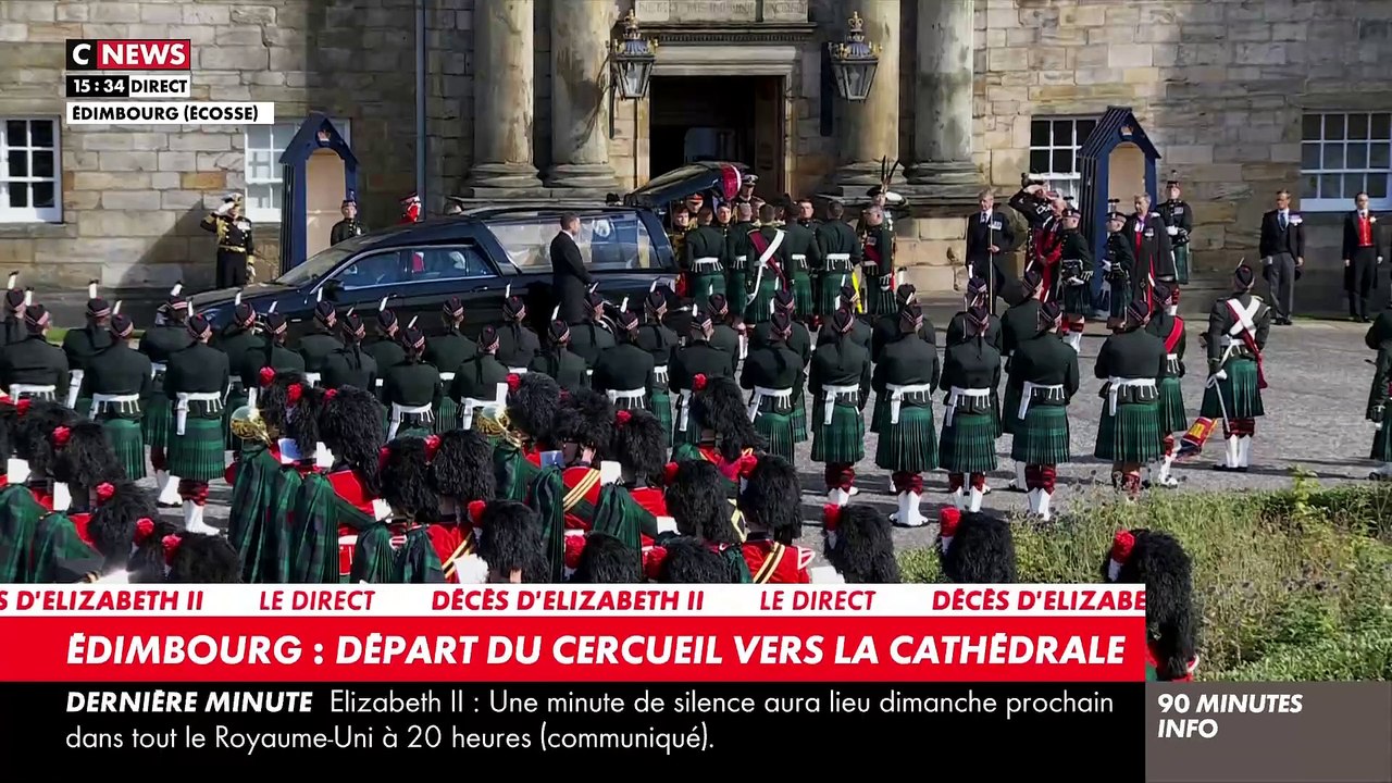 Décès de la reine Elizabeth II : Le cercueil vient de quitter le palais d'Holyrood
