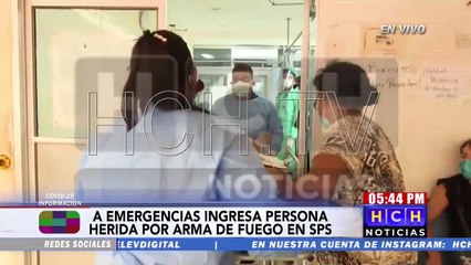 Una persona herida por arma de fuego es trasladada a la emergencia del Hospital MCR