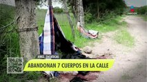 Abandonan siete cuerpos en un camino rural en Jerez, Zacatecas