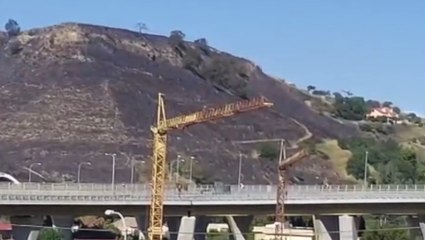 Catanzaro, colline in fiamme nel quartiere Santa Maria (12.09.22)