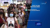 Pagsusuot ng face mask kapag nasa outdoor setting, boluntaryo na lang simula ngayong araw | Saksi