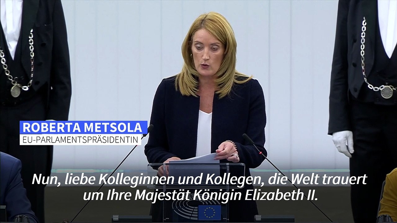 EU-Parlament in Straßburg hält Schweigeminute für Queen ab