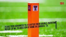 Texas Tech advanced to 2-0 after their double overtime defeat of No  25 Houston at home in (3)