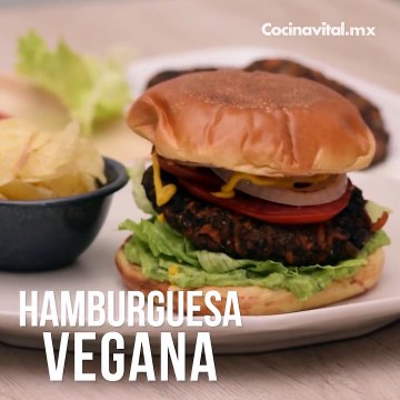 Receta de hamburguesa vegana de champiñones y frijoles | Cocina Vital